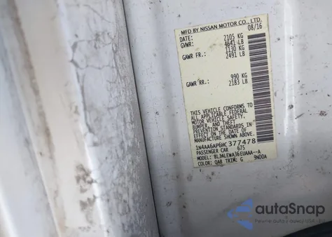 2017 Nissan Maxima 3.5 Sl from USA, damaged, VIN 1N4AA6AP6HC377478